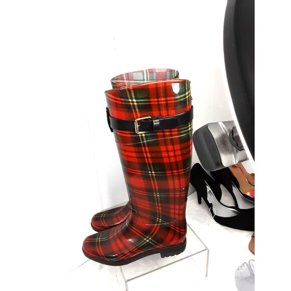 Lauren Ralph Lauren Shoes - Lauren Ralph Lauren Women's Size 6B Rossalyn II Red Tartan Plaid Rain Boots